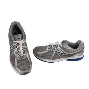 New Balance Mens Soft-Sided Athletic Walking Shoe Silver/ Blue MW665SB Size 10